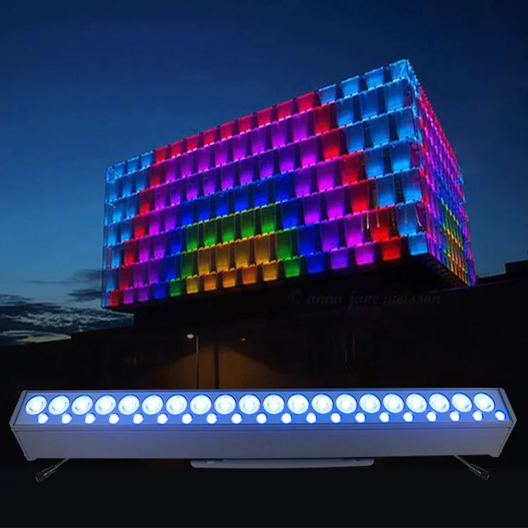 

120W DMX512 RGBW High Power LED Wall Washer Light Waterproof Linear LED Bar IP65 Outdoor Landscape Lighting with Facade Project