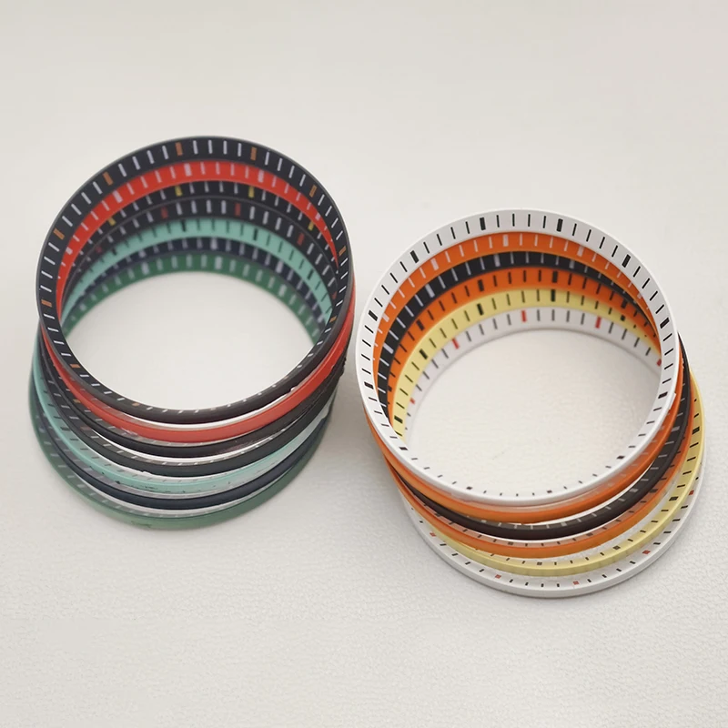 

30.5mm Watch Chapter Rings Fits SKX007 SKX009 SRPD Case Plastic Inner Rings NH35 NH36 Movement Men's Watch Part Refit