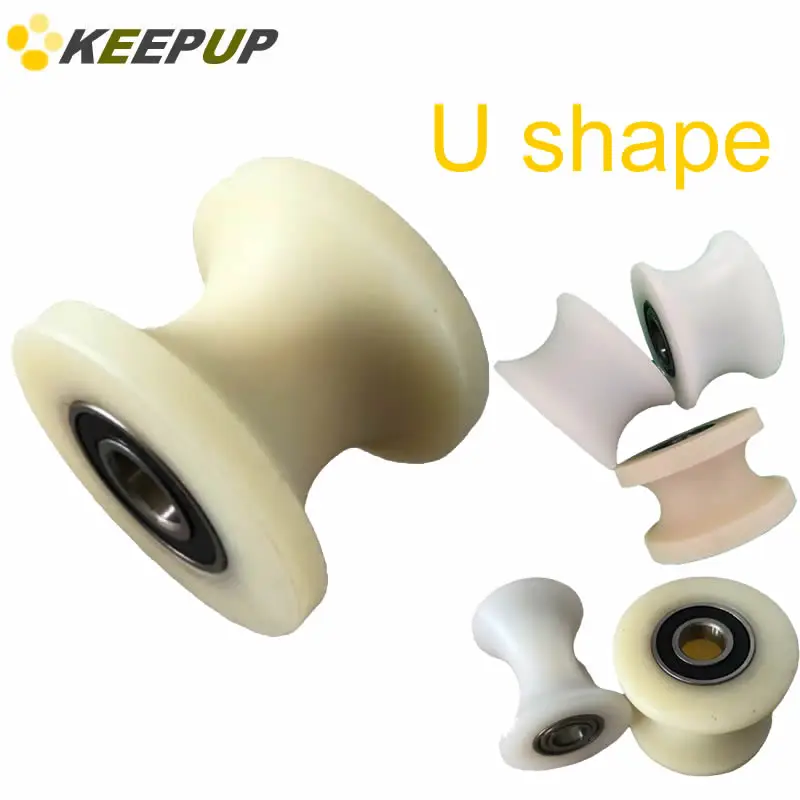 U groove nylon pulley U-shaped Track wheel diameter 40mm 50mm 60mm 70mm 80mm 120mmVarious sizes Guide roller support roller