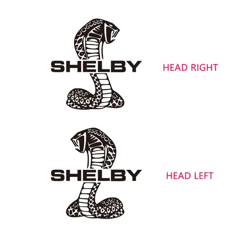 Shelby Cobra vinyldekaler för Ford Mustang GT500 GT350, stansade vinylklistermärken vattentäta tuningtillbehör gör-det-själv-dekoration 10 best sales Shelby GT500 tillbehör - №6