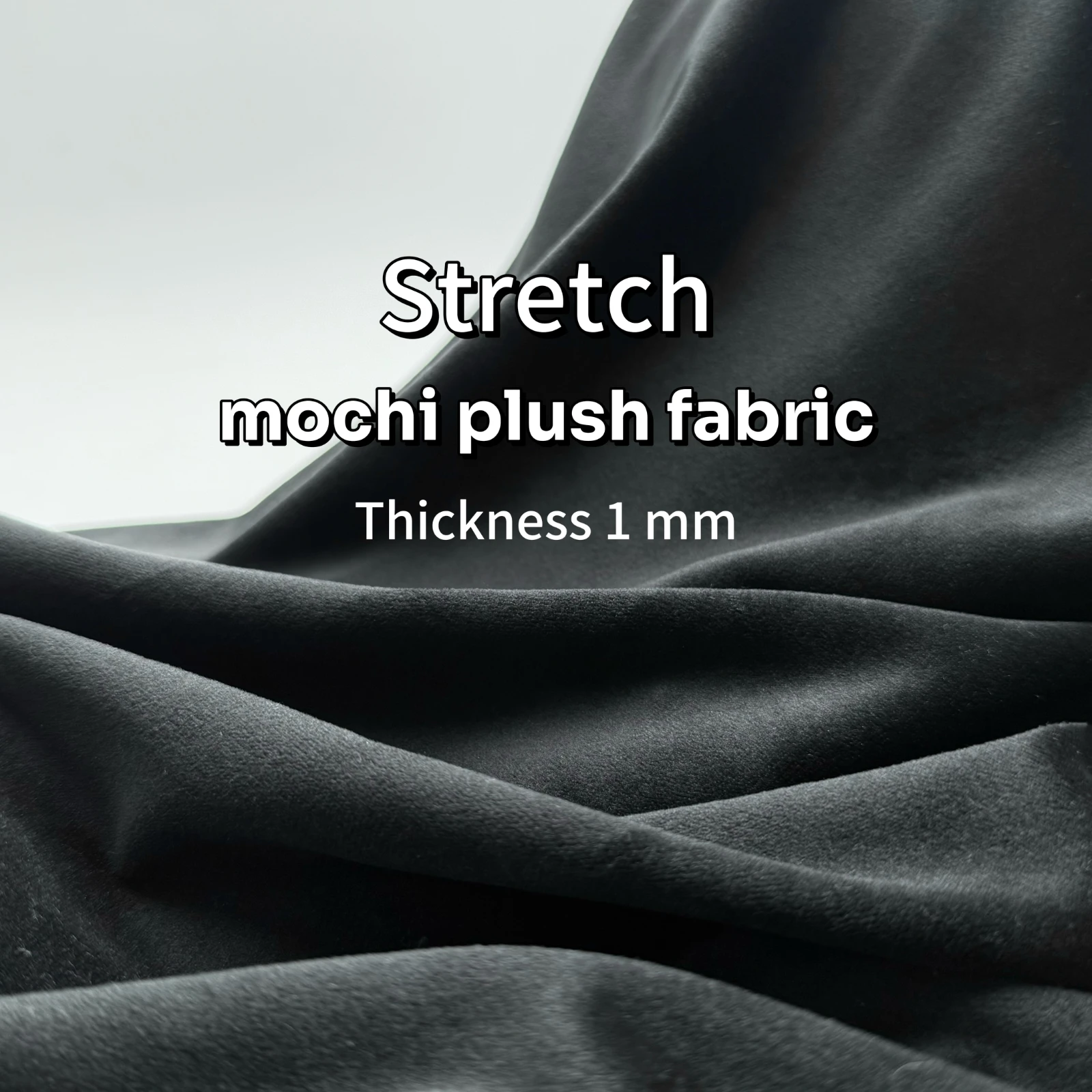 Stretch-Stoff, 160 x 50 cm, Mochi-Stretch-Plüschstoff, 160 x 100 cm, Stretch-Baumwolle, vierseitiger Stretch-DIY-Nähspielzeugstoff