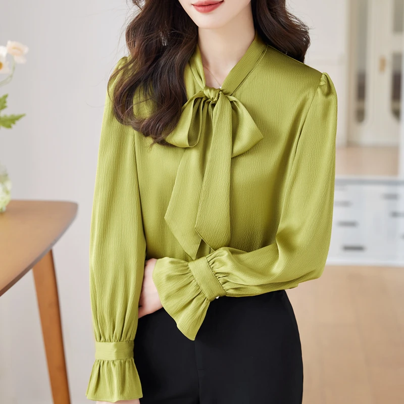 

Korean Long Sleeved Shirt for Women, Office Top, Elegant Top, Spring Wear, High Quality, 2022