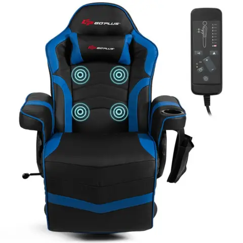 Massage Gaming Recliner Reclining Home Chair Swivel Playing Ergonomic High Back