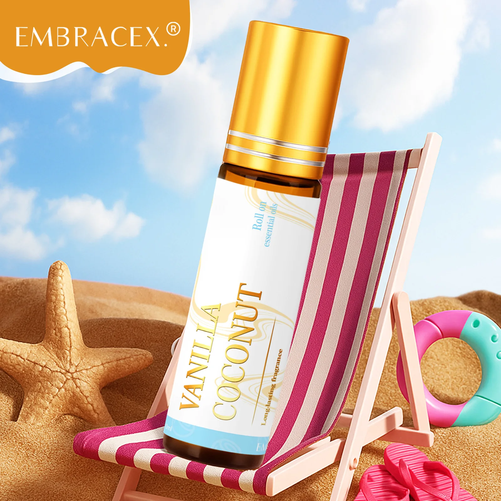 10 ml Vanille-Kokos-Roller, ätherische Öle, Damenparfüm, Massage-Körperöle, Hautpflege, Urlaubsgeschenke, Nagelpflege, feuchtigkeitsspendend