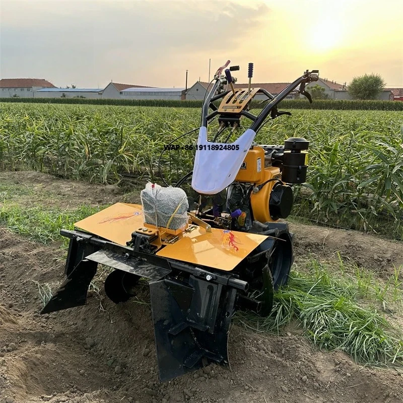 Multifunctional Four Wheel Drive Agricultural Rotary Tiller Strawberry Ridging Ditching Motor Soil Raising Weeding Features