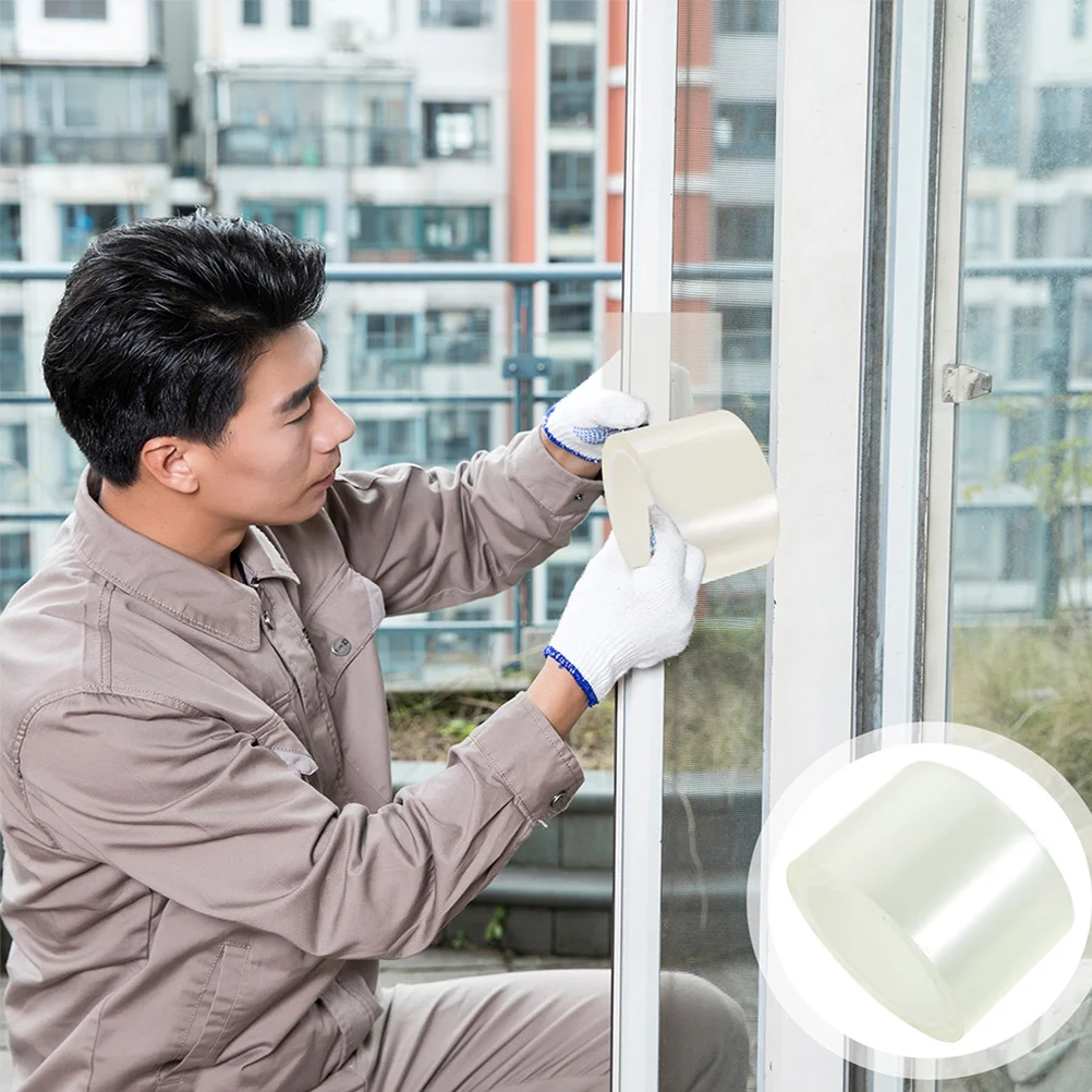 2 لفات من شريط عزل شفاف لأبواب النوافذ، تجريد مكيف الهواء، عازل، مانع مسودة قوي