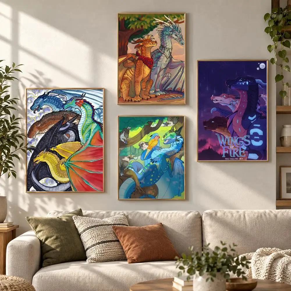 Novel W-Wings Of Fire Poster HD Waterproof Aesthetic Wall For Home Decor Trendy Durable Easy To Apply Art