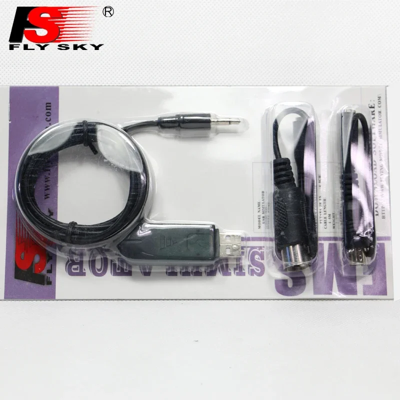 Original FLYSKY FS-SM100 SM100 RC USB Flight Simulator Cable Set