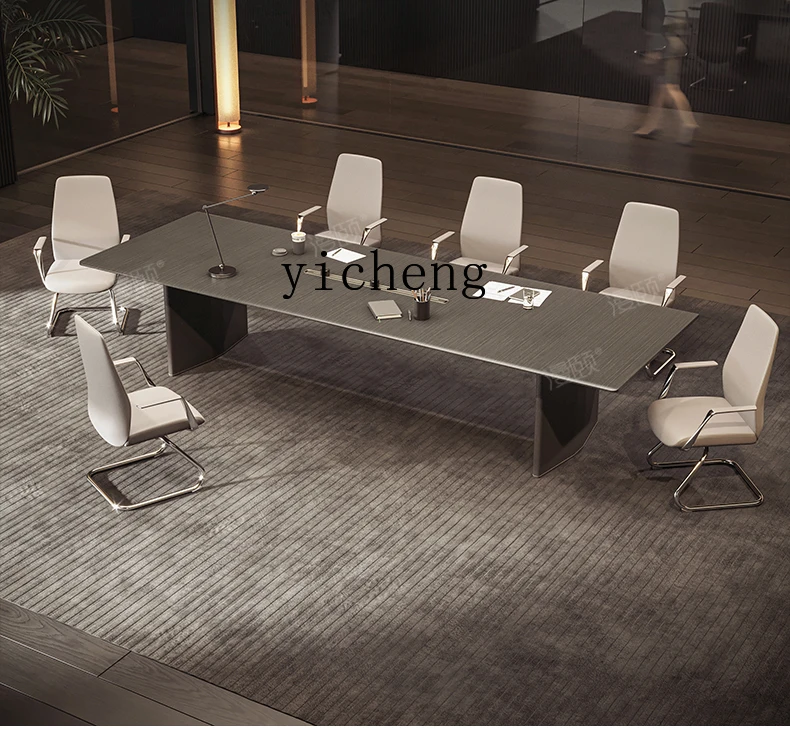 

YXY Long Table Modern Minimalist Small Conference Room Table and Chair Combination Negotiation Table