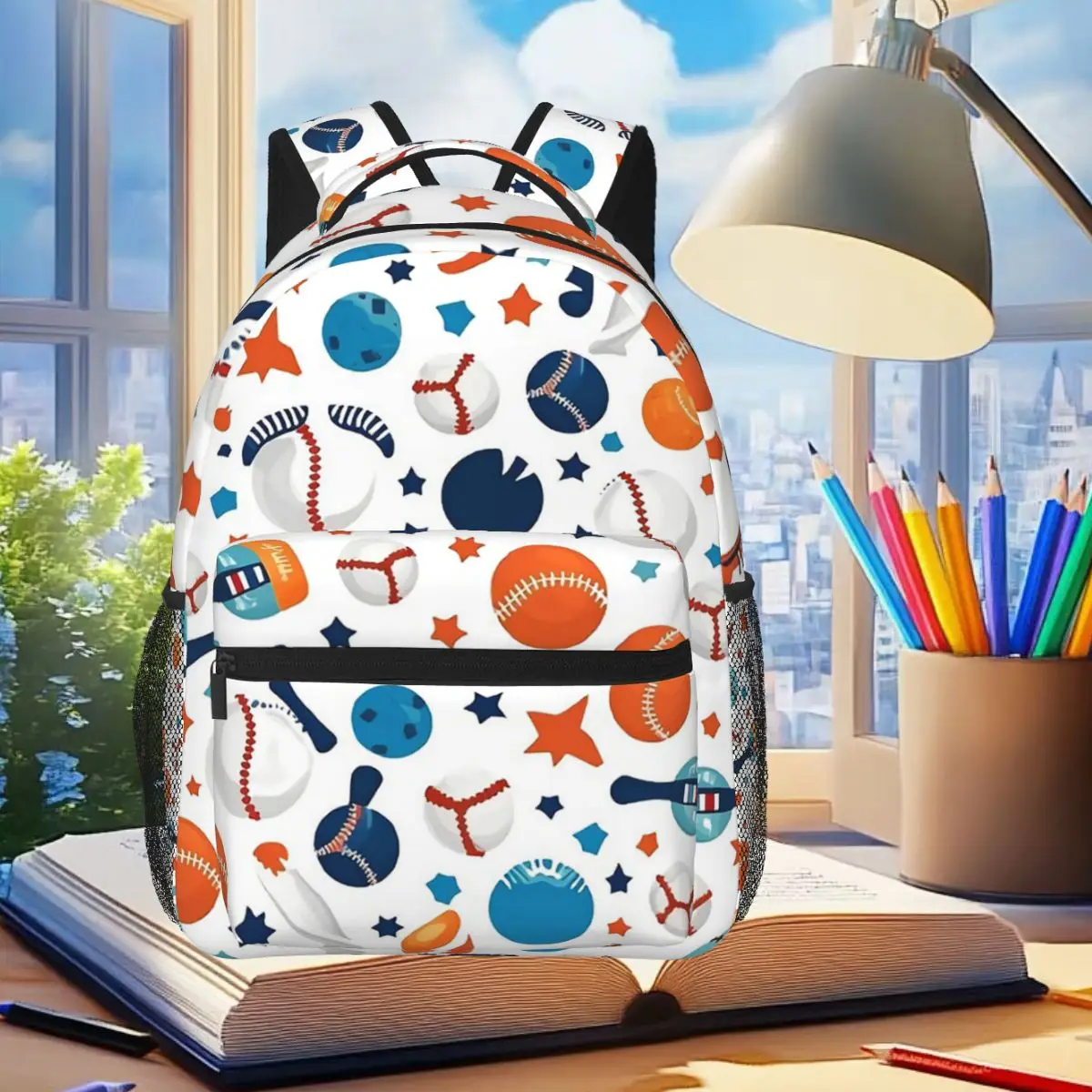 

Cool The Sporting Style Of Team Spirit Student Backpack School Bag Hiking Travel Daypack for Boys Girls Bookbag Shoulder Bags