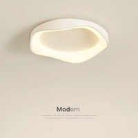 Minimalist modern LED ceiling lights - black, white, grey, wooden flower shaped lights for living room, bedroom and dining room