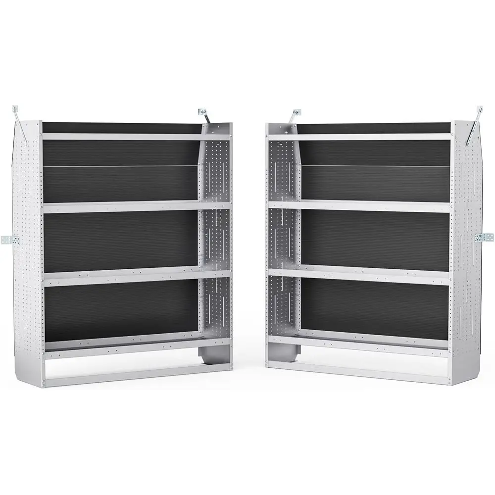 

AA Produodel SH-6205(2) Steel Low//High Roo Van Shelving Storage System its Transit, ProMaster and Sprinter, 4 Tiers Set o 2 Van