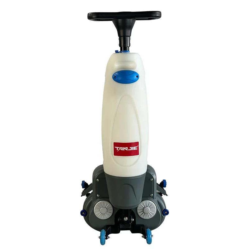 mini floor scrubber walk behind double brush cleaning equipment in high cleaning efficiency at attractive prices