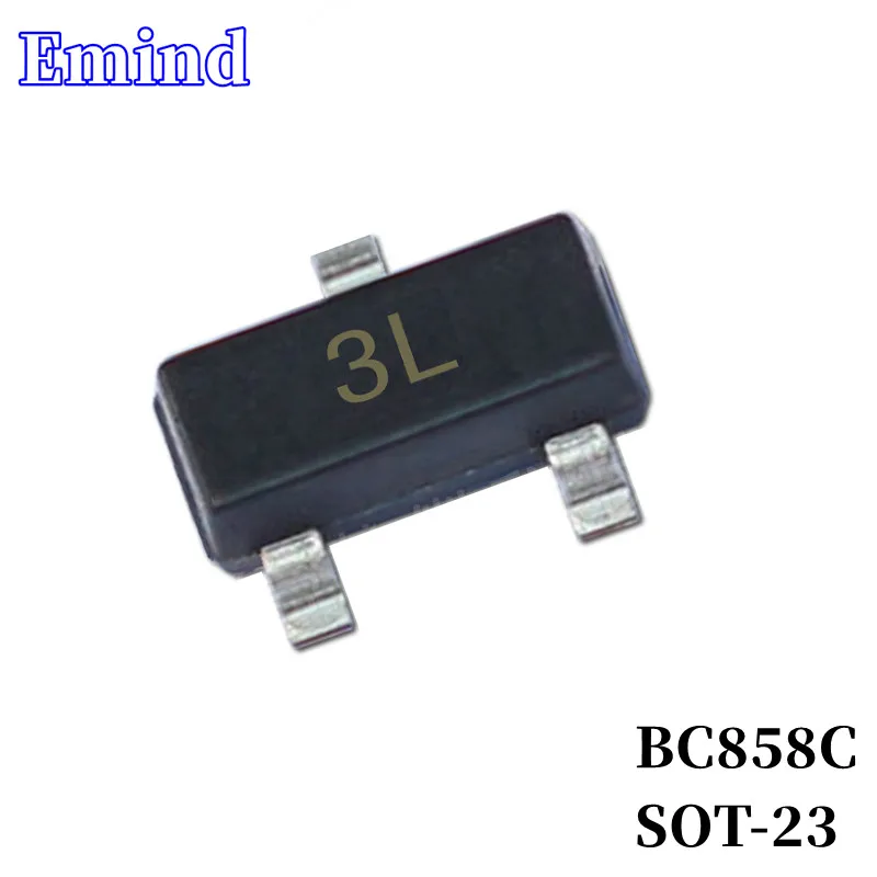 

100/200/300Pcs BC858C SMD Transistor Footprint SOT-23 Silkscreen 3L Type PNP 30V/200mA Bipolar Amplifier Transistor