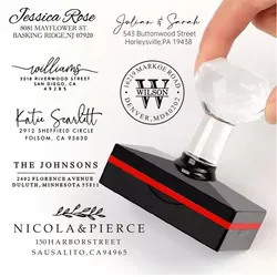 Custom Family name ink seal Personalized Return Address Self Inking Stamp Rubber for Wedding Return address invitation ink stamp