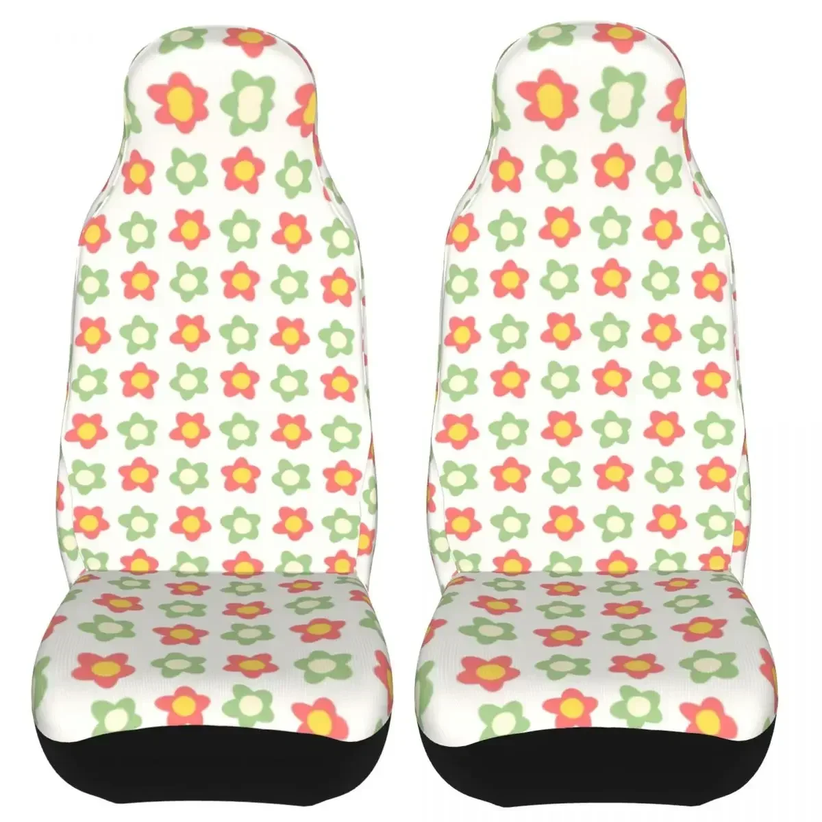 Funda Asiento Coche Universal A Cuadros Con Estampado Flores Pastel Para La Mayoria Los Coches، Acuada Para Todo T