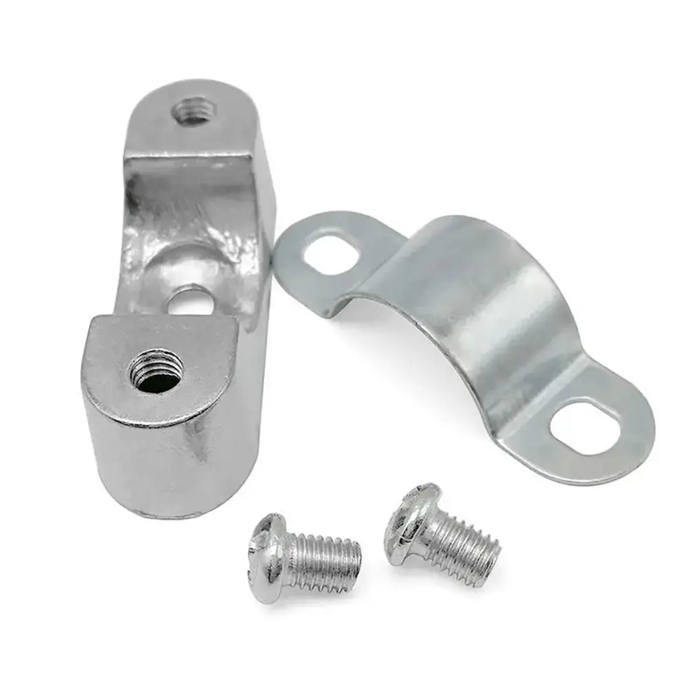 304 Stainless Steel Saddle Card Pipe Clamp With Screw Off-Wall Code 16mm-50mm Round Pipe Bracket Fixed Clip Hardware Fastener