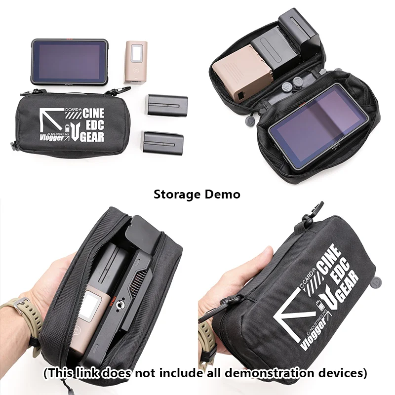 Vlogger Storage Bag per fotografo Charger Monitor da 5 pollici piccole fotocamere obiettivo della batteria custodia digitale portatile