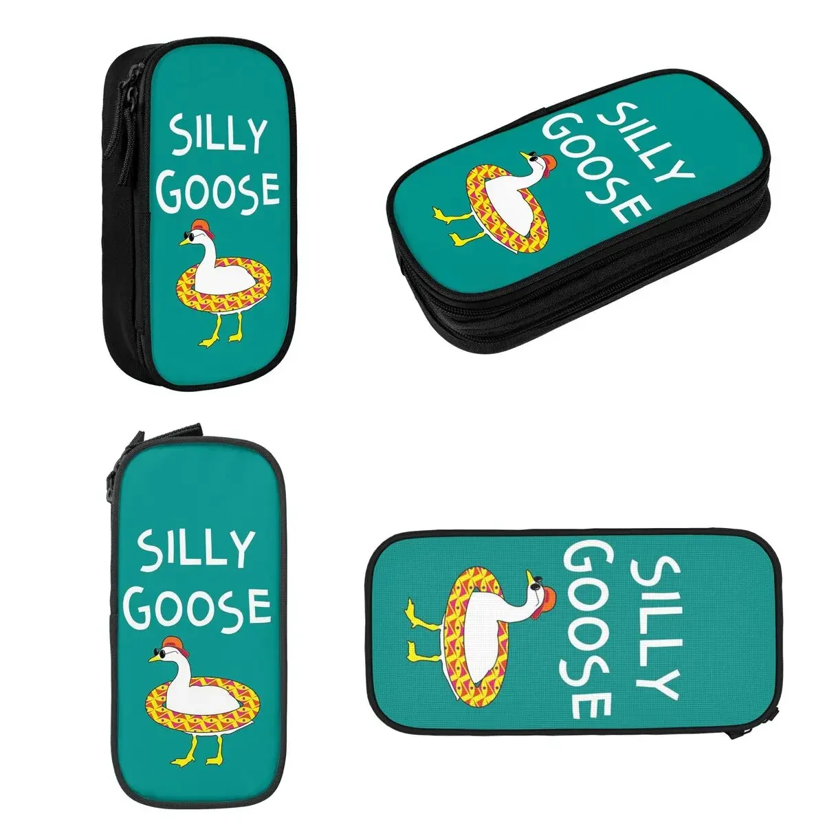 Silly Goose Funny Kids Sunglasses & Floatie Pencil Cases Large Storage Pen Bags Pen Box Pencil Pouch For Boys Girls Students