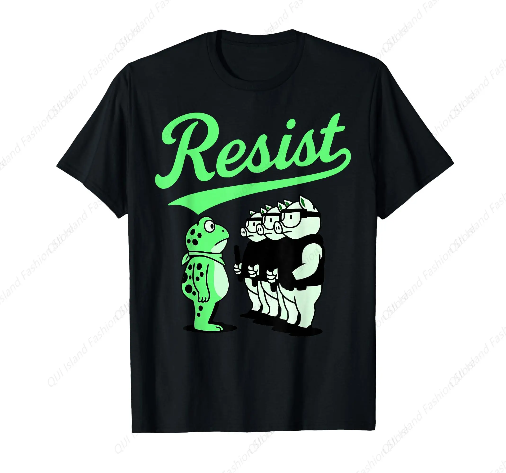 

Resist Frog Pigs Funny Satire Activism T-Shirt