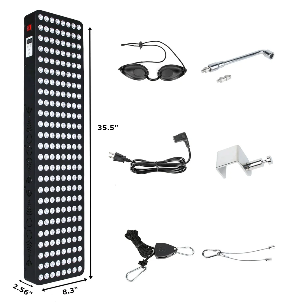 Photobiomodulation Light Therapy Full Body Lamp 4 Wavelengths (630/660/830/850nm) for Breast Hands Feet-Iron Material 5 Year