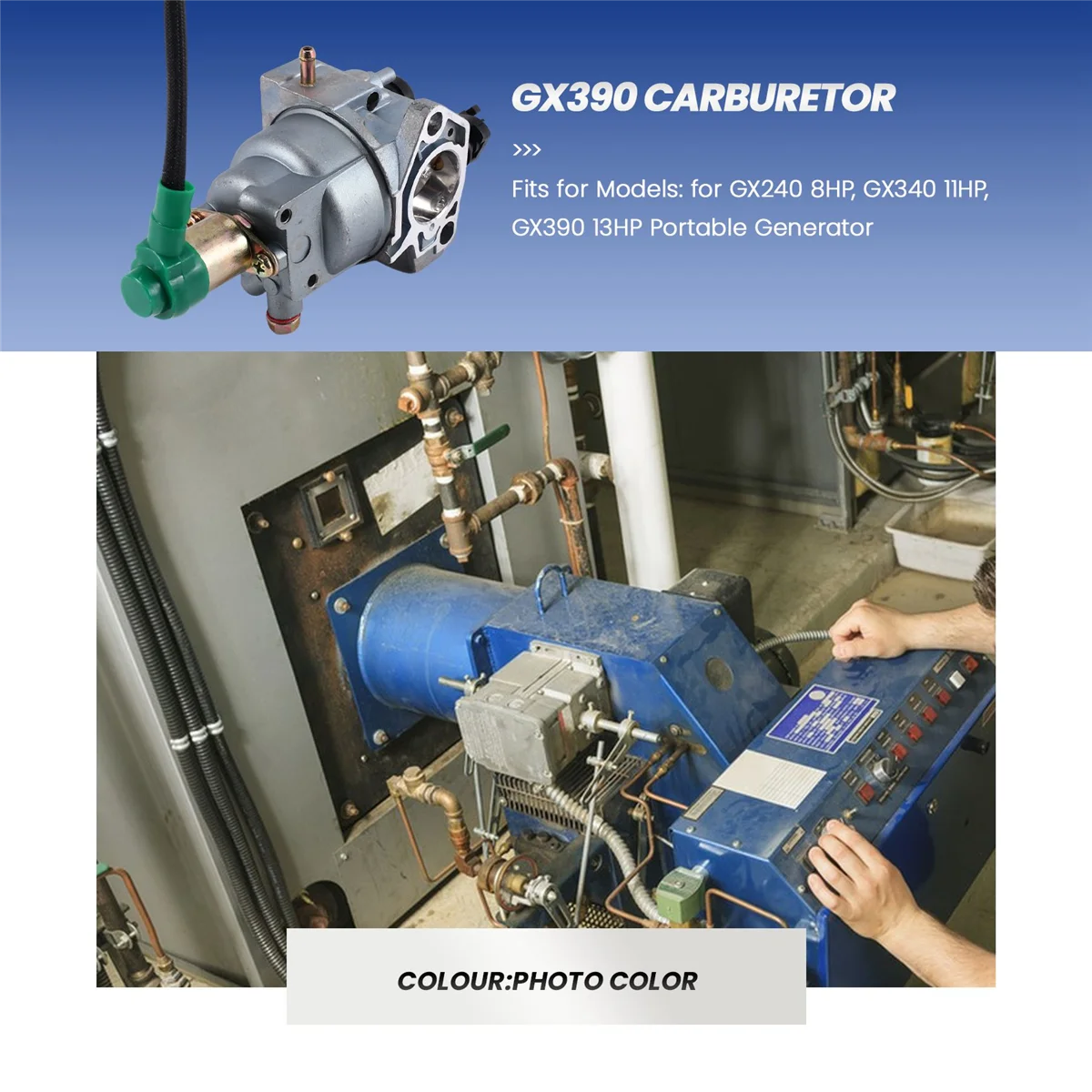 Новый карбюратор для двигателя Honda GX340 GX390 188F, 11 л.с., 13 л.с., детали генератора