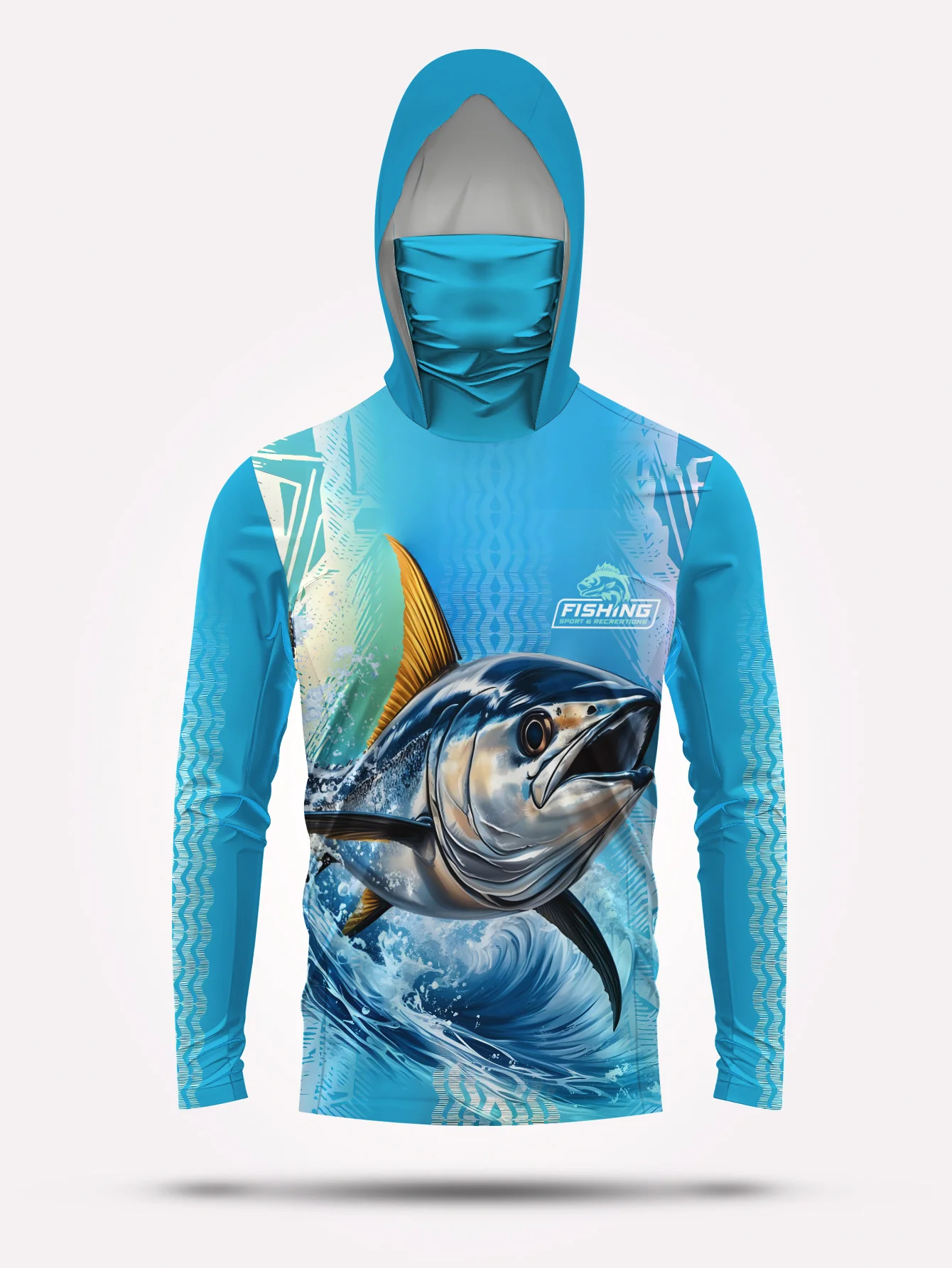 2026 Summer Best-selling Men's Fishing Outfit for Outdoor Sports Leisure Comfortable and Soft 3D Small Fish Pattern Print