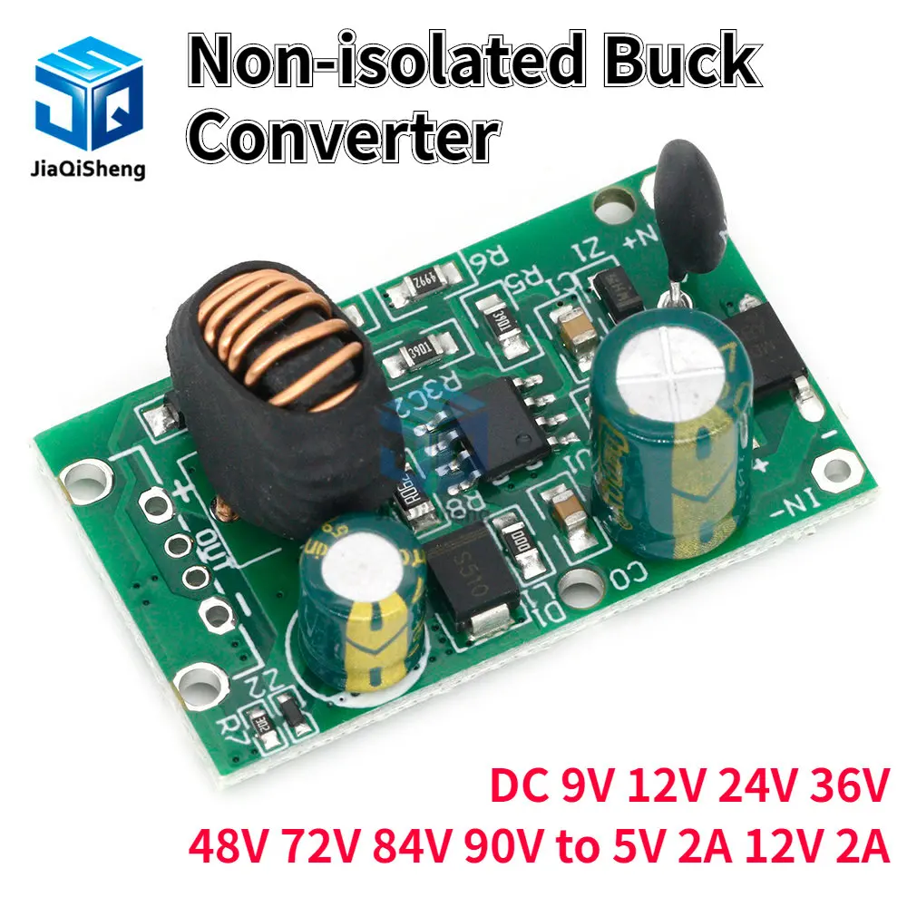 DC 9V 12V 24V 36V 48V 72V 84V 90V to 5V 2A 12V 2A Step Down Module Power Supply dc dc converter Non-isolated Buck Converter