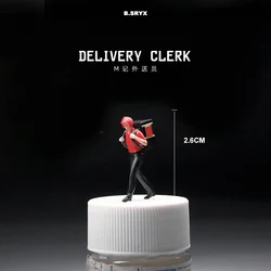 Kicarmod Limited Edition 1/64 Scale Model Exquisite Figure Deliveryman Waiter Set Gift for Fans in Scale Diecast Model Car
