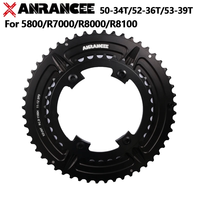 Anrancee Chainring Road Bike Crank Chainring Wheel 50-34T 52-36T 53-39T For Shimano 5800 R7000 R8000 R8100 Bicycle Crown