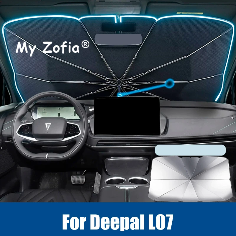 

For Changan DEEPAL L07 2024 2025 2026 Car Windshield Sunshade Foldable Umbrella amry Front Heat Insulation Accessories