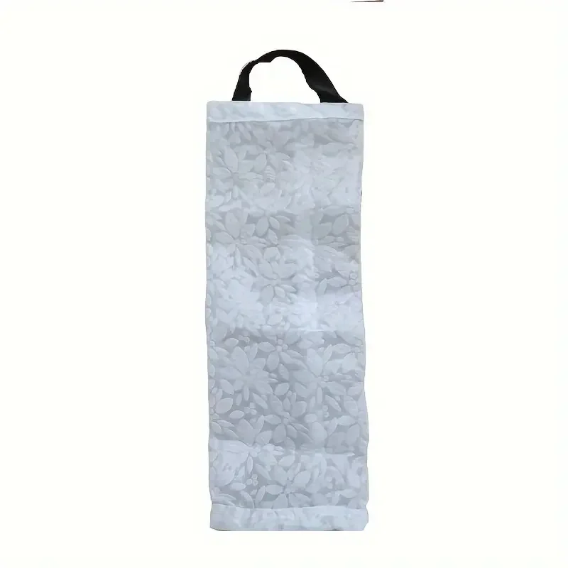 3Pcs Hanging Storage Dispensers Breathable Washable Hanging Mesh Garbage Bag Organizer for Kitchen Plastic Bag Storage