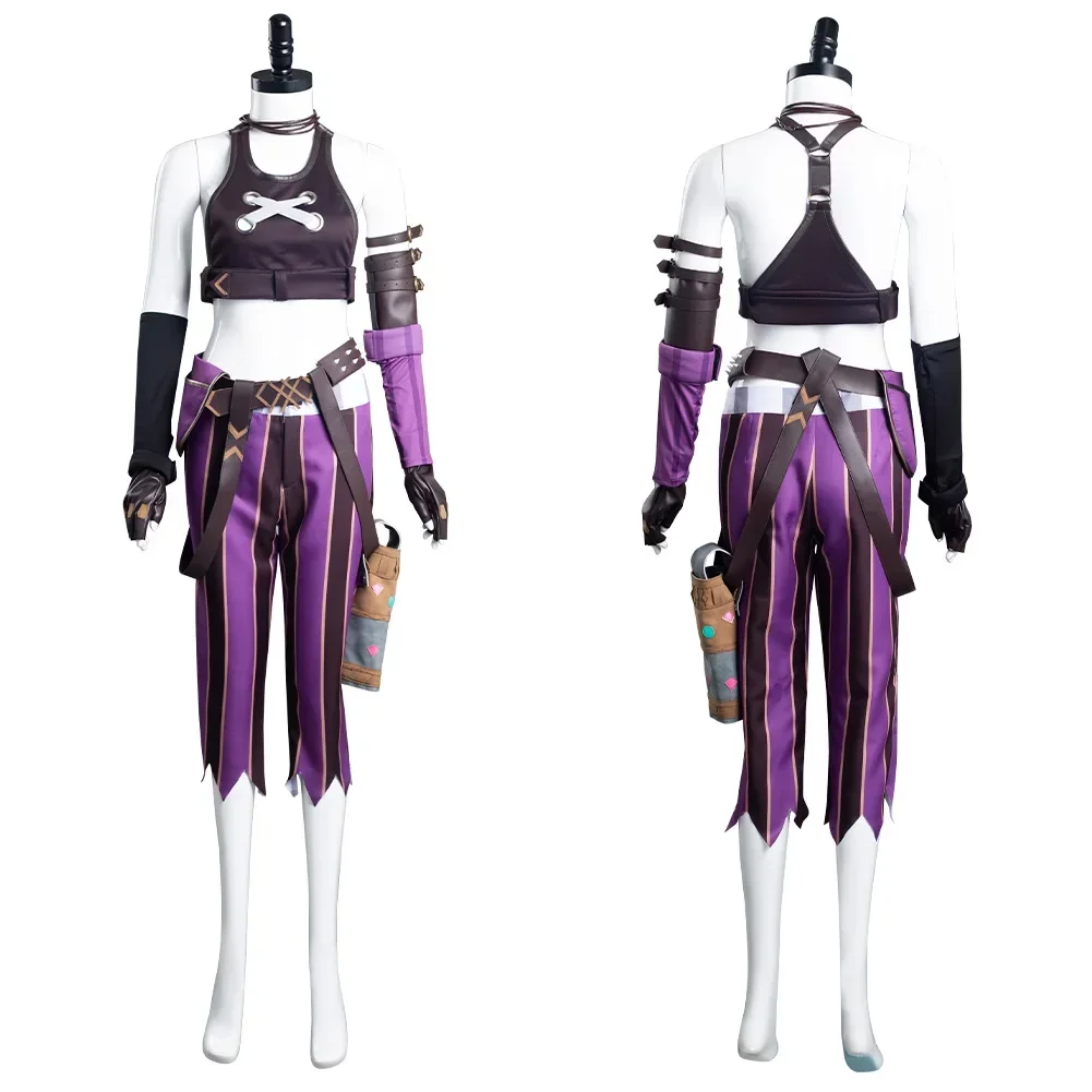 

LoL Jinx Cosplay Costume Uniform Outfits Halloween Carnival Suit