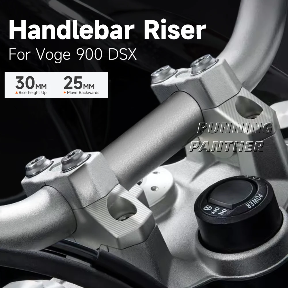 New 1 pair Motorcycle Accessories Silver Handlebar Riser Bar Mount Handle Clamp For Voge 900 DSX DSX900 DS 900 X DS900X