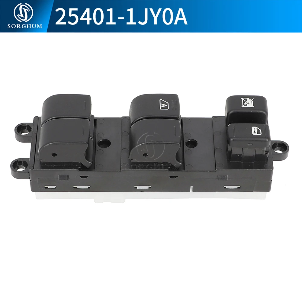 Master Window Switch For Nissan Tiida Versa Teana Rogue Pathfinder 2004 Passenger Glass  Lifter Button 25401-1JY0A 25411-AX010