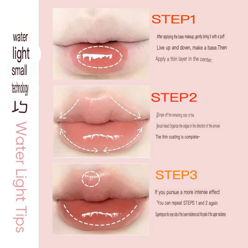 Gogo Dance Heart Shaped Moisturizing Lip Gloss Light Mirror Finish Lipstick That Doesn't Stick to Glass