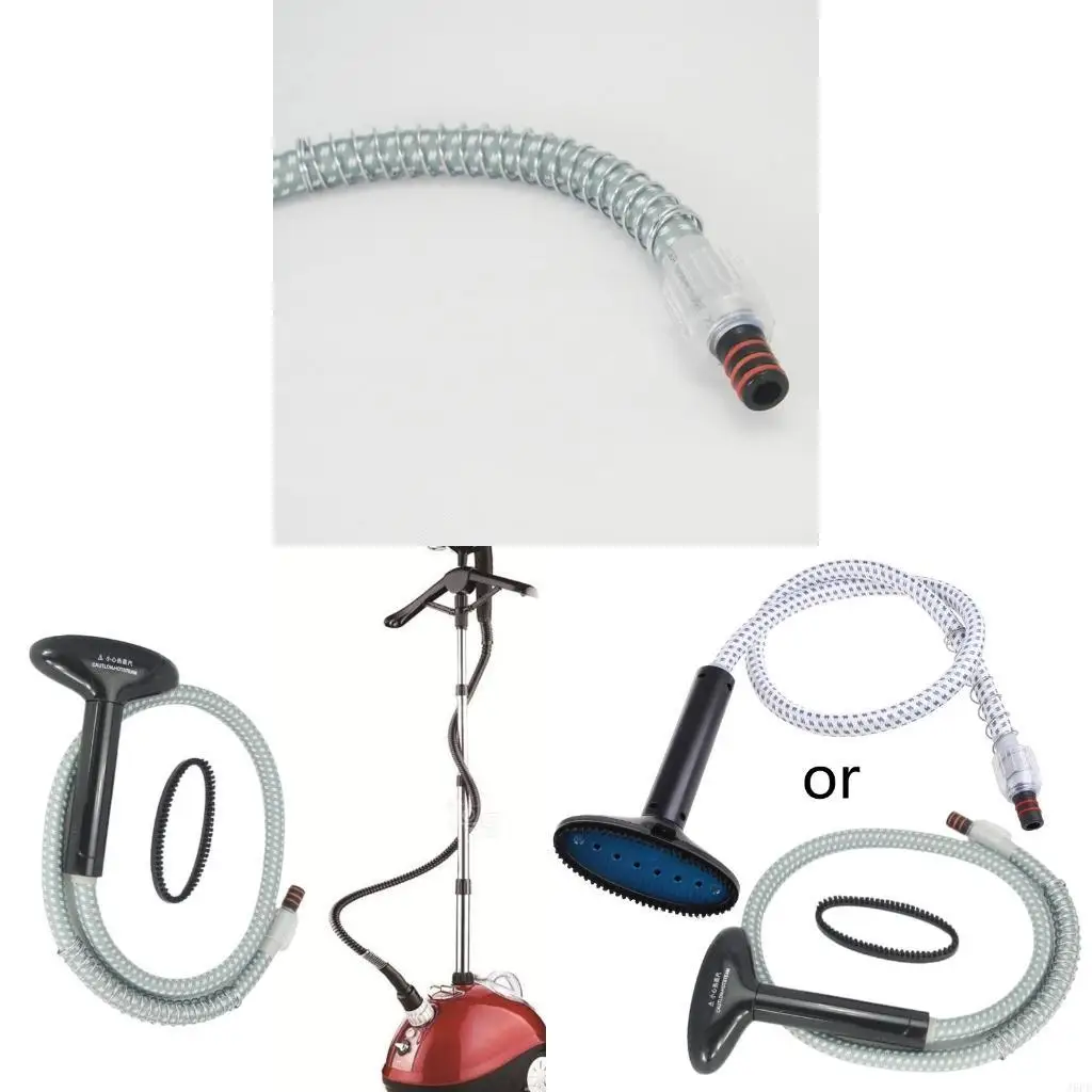 J6PE Garment Steamer Parts Guide Hose Steam Pipe Set Fit for Universal Garment Steamer (Hose+Brush 1.6m/62.99inch
