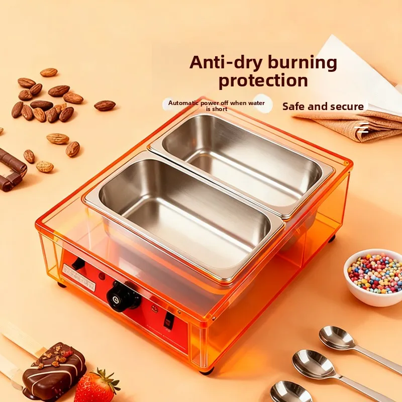 YJQ commercial chocolate melting oven, water bath heating, dry-burn melting chocolate melting pot