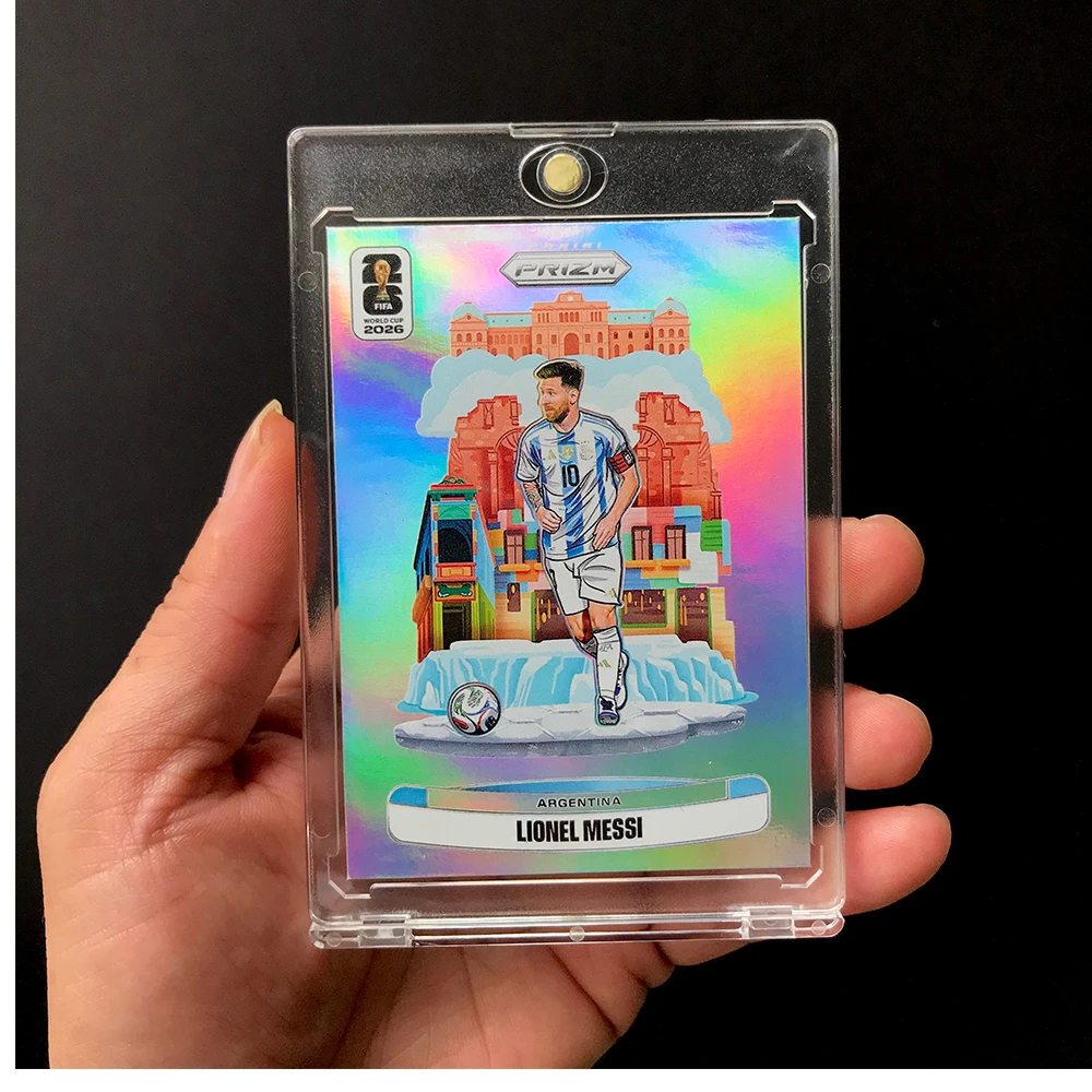 2026 DIY homemade world cup downtown Messi Ronaldo Mbappe Haaland Jamal Rainbow Laser Texture Collectible cards Birthday gift view 5