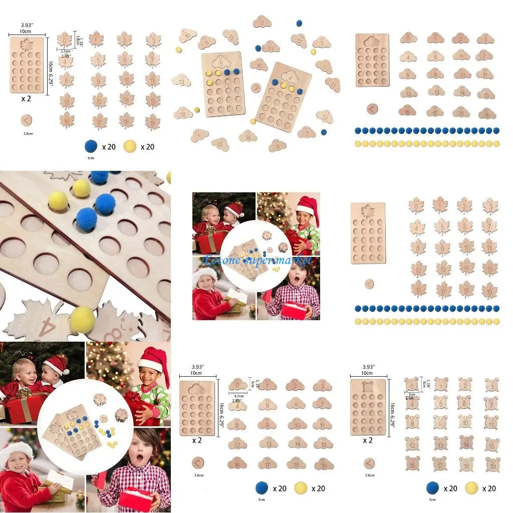 090B Realistisch puzzel houten wiskunde leren voor speelspeelgoed voor creatief kindercadeau