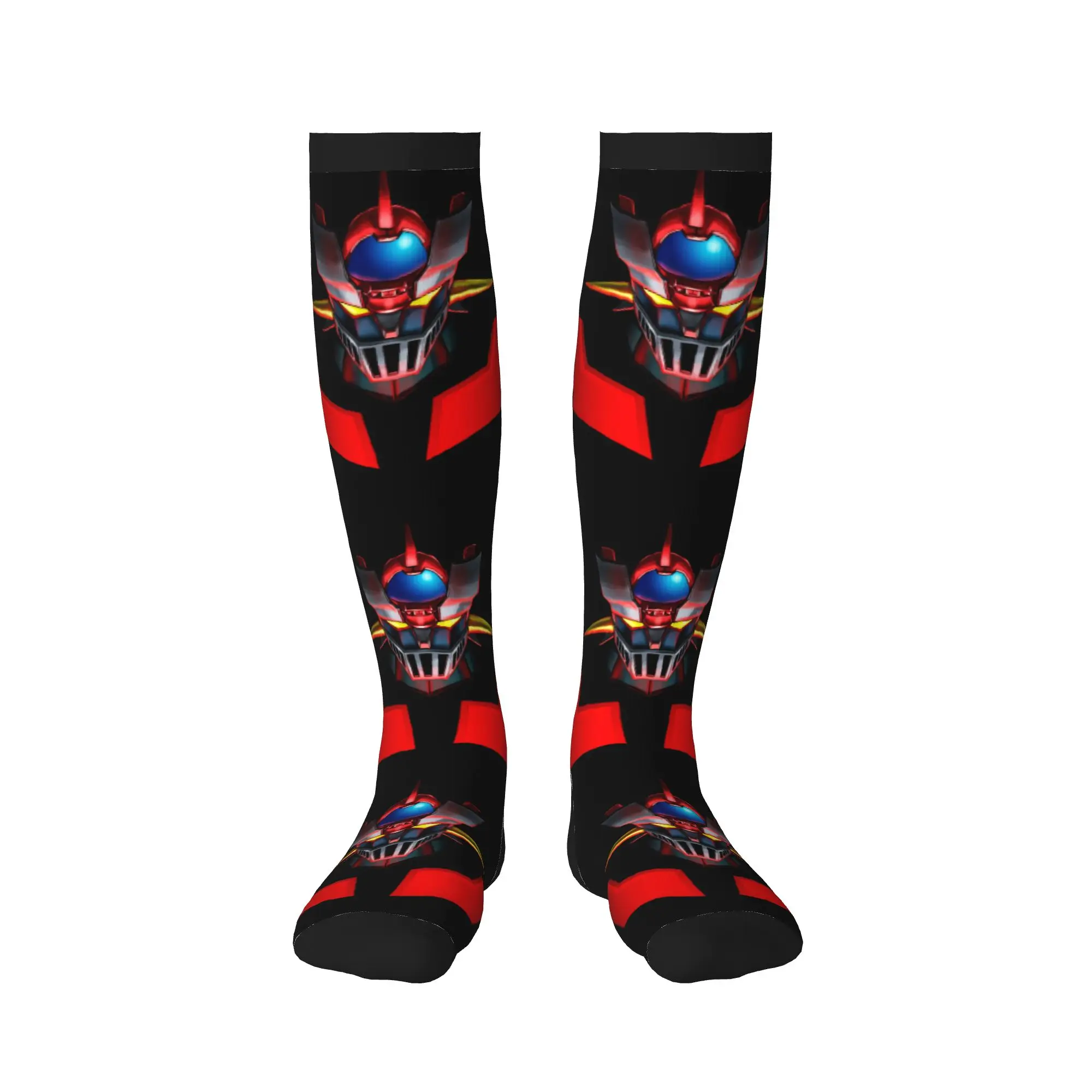 Funny Mazinger Z Mad Robot Socks Women Men Warm 3D Printed Grendizer Anime Manga Sports Basketball Sports Compression Socks