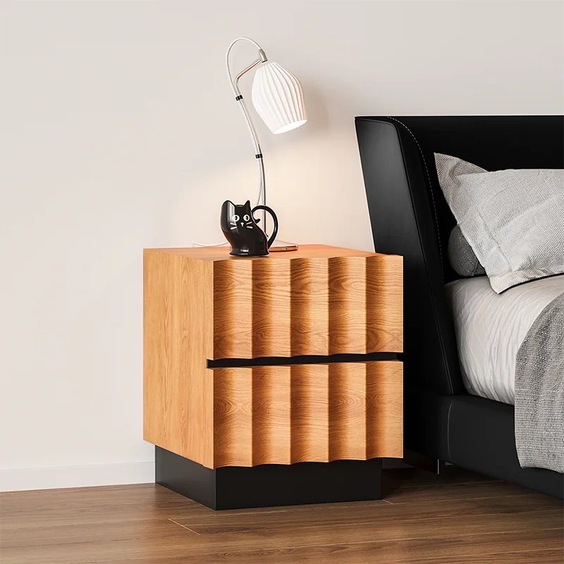

Mid Century Luxury Nightstands Japanese Wabi Sabi Modern Design Bedside Table With Drawers Retro Table De Chevet Furniture Home