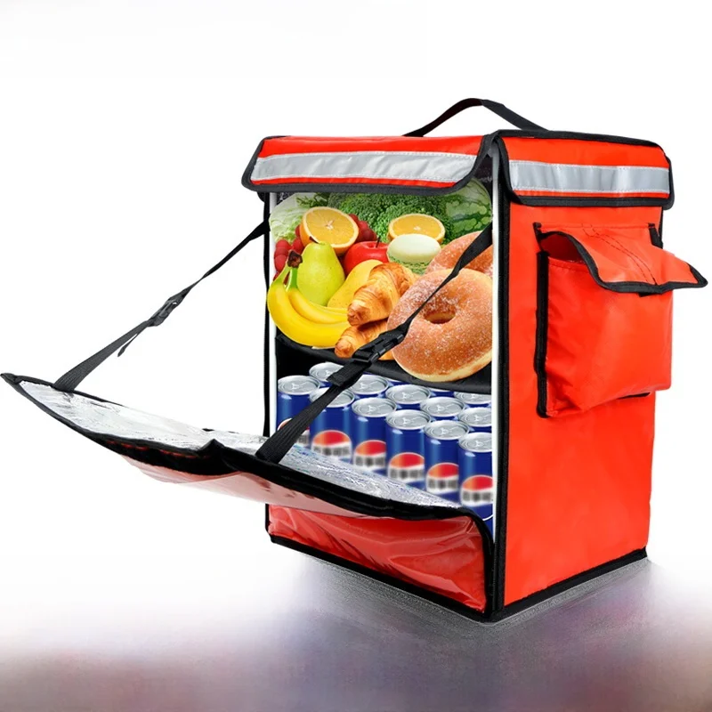 New Double-Shoulder Backpack Lunch Box Thermal Insulation Refrigeration Box Supermarket Delivery Bag Waterproof Insulation Bag