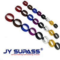 JY SUPASS 5pcs winding check custom fishing rod repair accessories,fishing rod aluminum trim rings