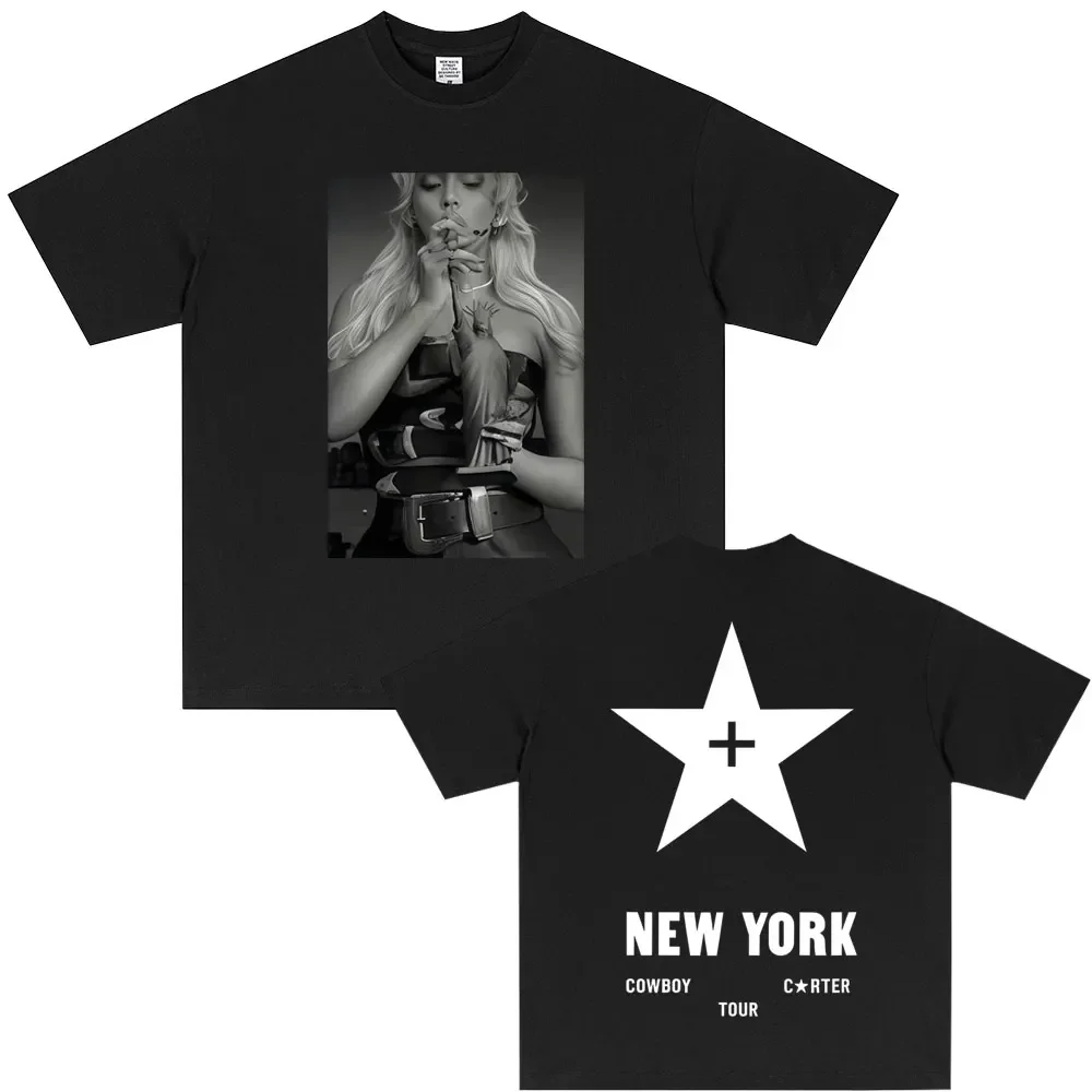 

Summer Men's five-pointed star pattern printed New York Tour100% cotton casual pop Fashion street trend short-sleeved T-shirt