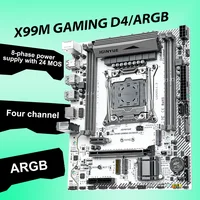 ARGB X99 computadora para juegos LGA 2011-3 XEON placa base Intel E5 2620 2666 2670 2678 V3 V4 compatible con memoria DDR4 RECC NON-ECC NVME