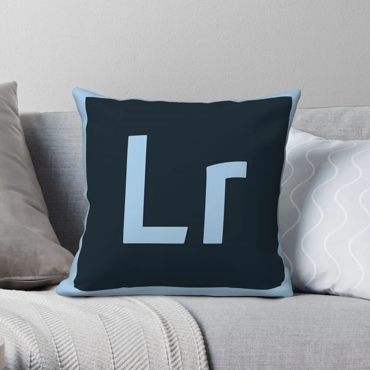 Adobe Lightroom LR Square Pillowcase Polyester Linen Velvet Printed Zip Decor Pillow Case Bed Cushion Cover