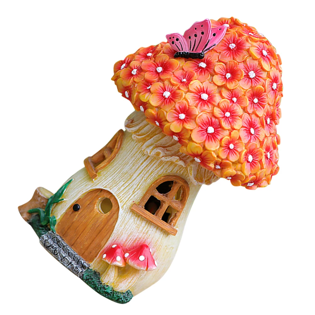 

Solar Mushroom Light House Decor Resin Figurine Garden Lights Waterproof Yard Solar Outdoor LED Powered Small Statue