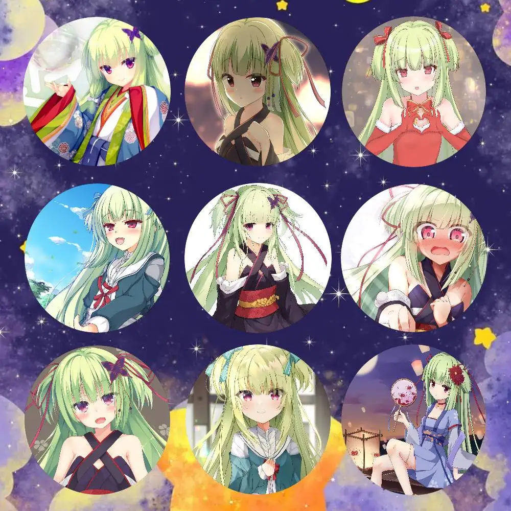 Murasame GAME S-senren Banka Badge Tinplate Meme Round Brooch For Hat Bag Creative Lapel Jewelry Accessories Gifts