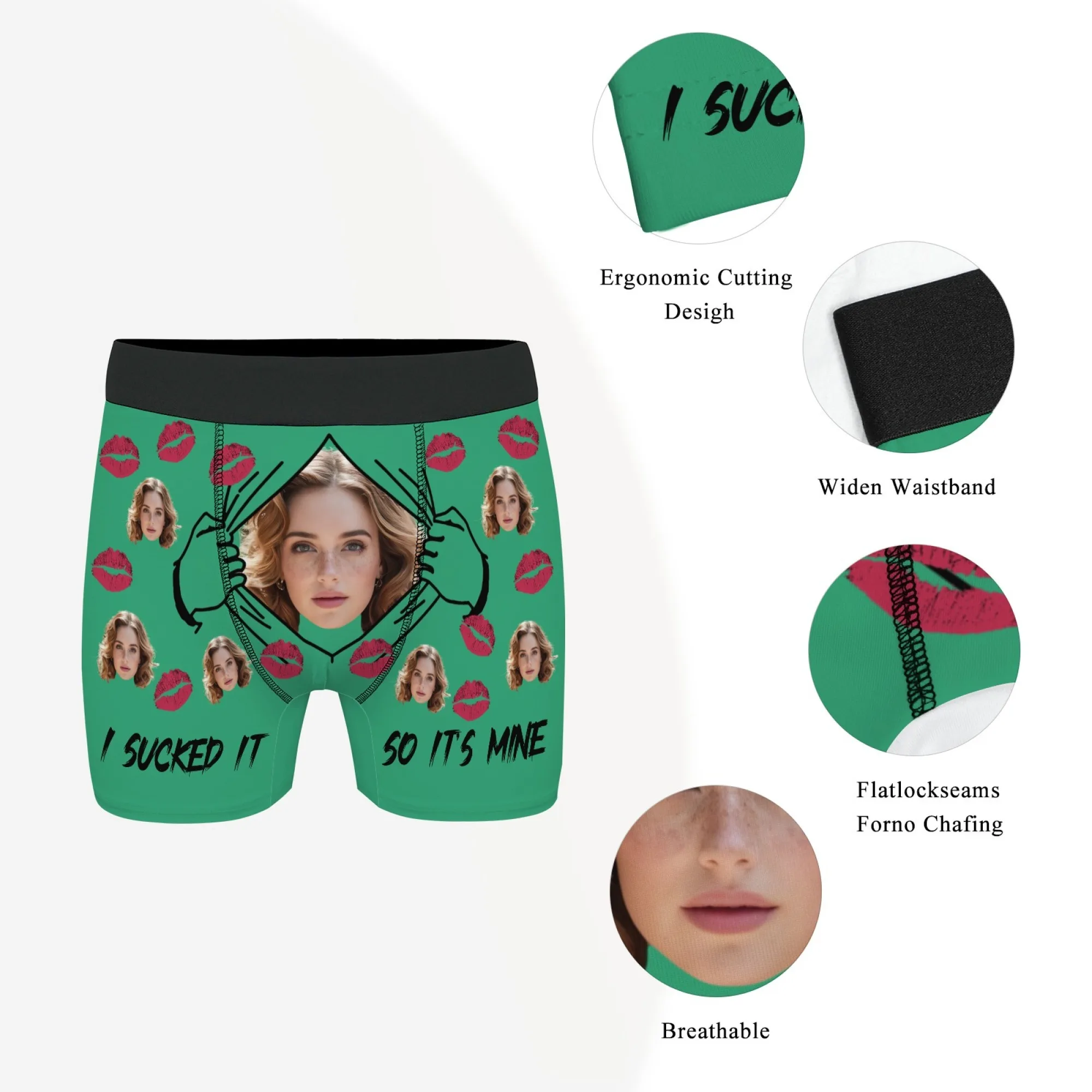 Men's Custom Face Shaped Boxer Briefs DIY Photo Briefs Fun Novelty Gifts for Boyfriend Husband Dad Holiday Birthday Anniversary view 5